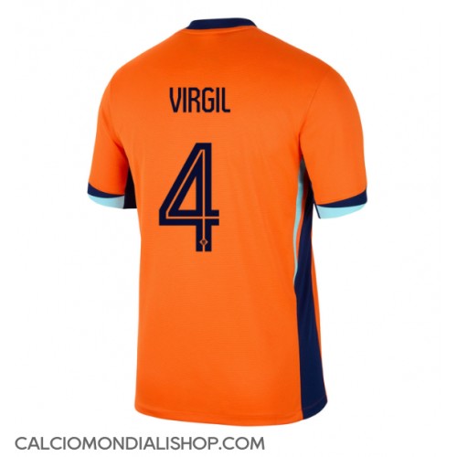 Maglie da calcio Olanda Virgil van Dijk #4 Prima Maglia Europei 2024 Manica Corta